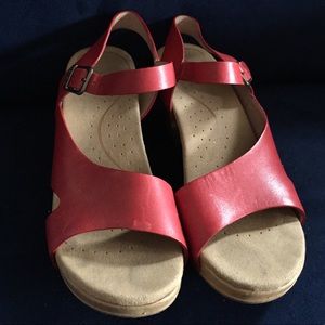 Dansko Tasha sandals in red